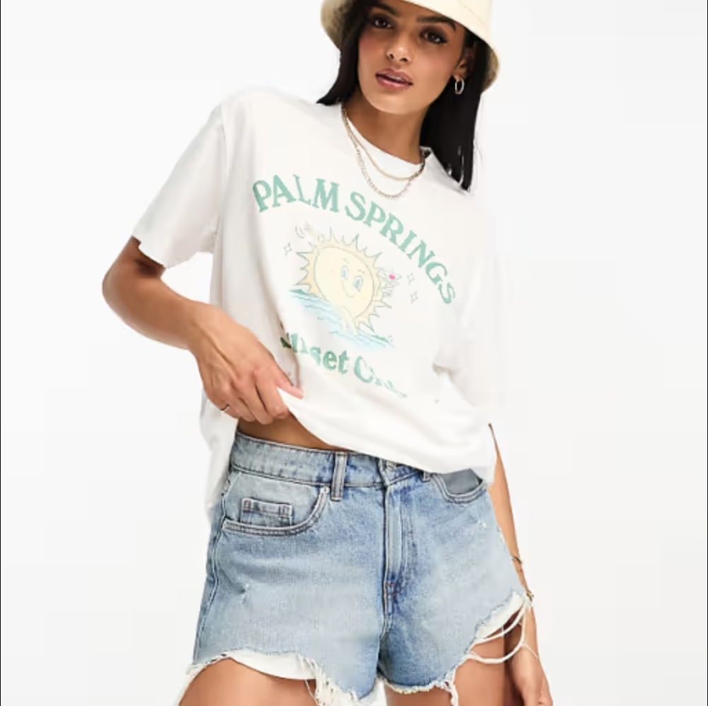 Abercrombie & Fitch Palm Springs Sunset Club Cotton Tee Size L